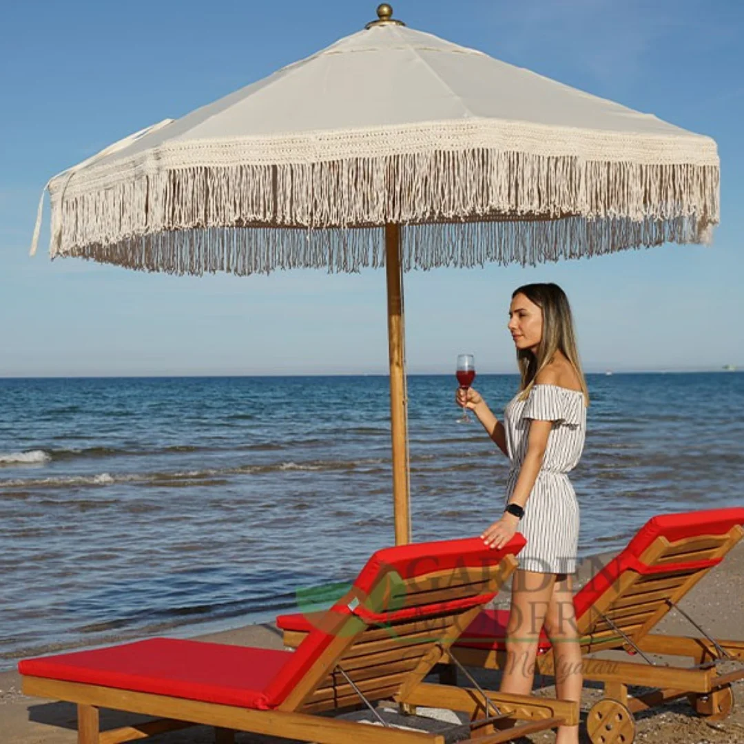 2*5 Çap İroko İskelet Makrome Örgü Şemsiye